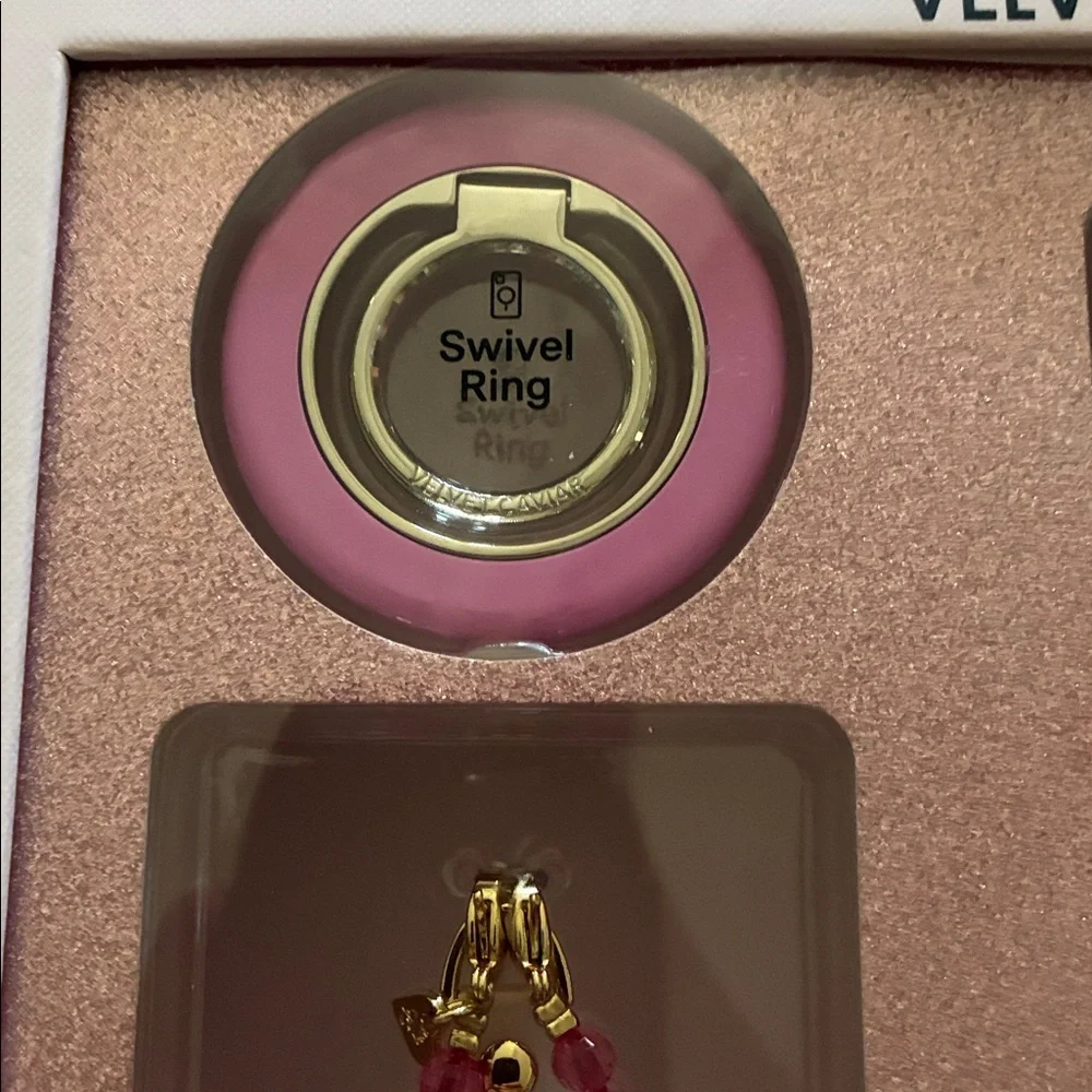 Velvet Caviar Phone Accessories Set - Hot Pink Leopard
